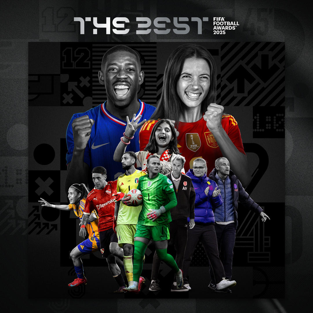 登贝莱首获FIFA年度最佳 邦马蒂蝉联女足金球奖